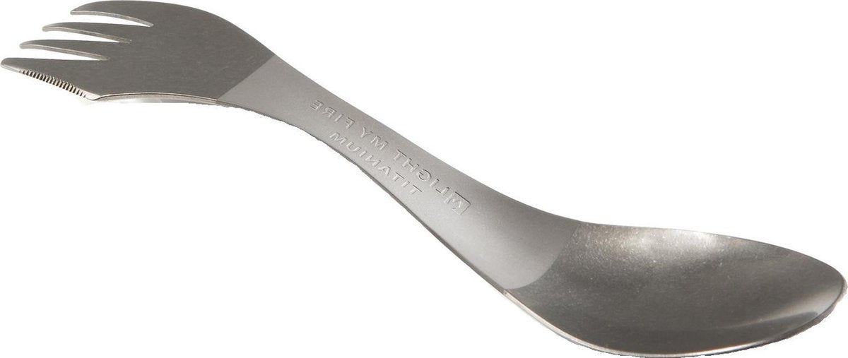 Spork Titan Roestvrijstaal Lichtgewicht - Light My Fire Outdoor Survival Bestekset Camping Spoon Fork Mes Lepel Vork RVS Bestek Set