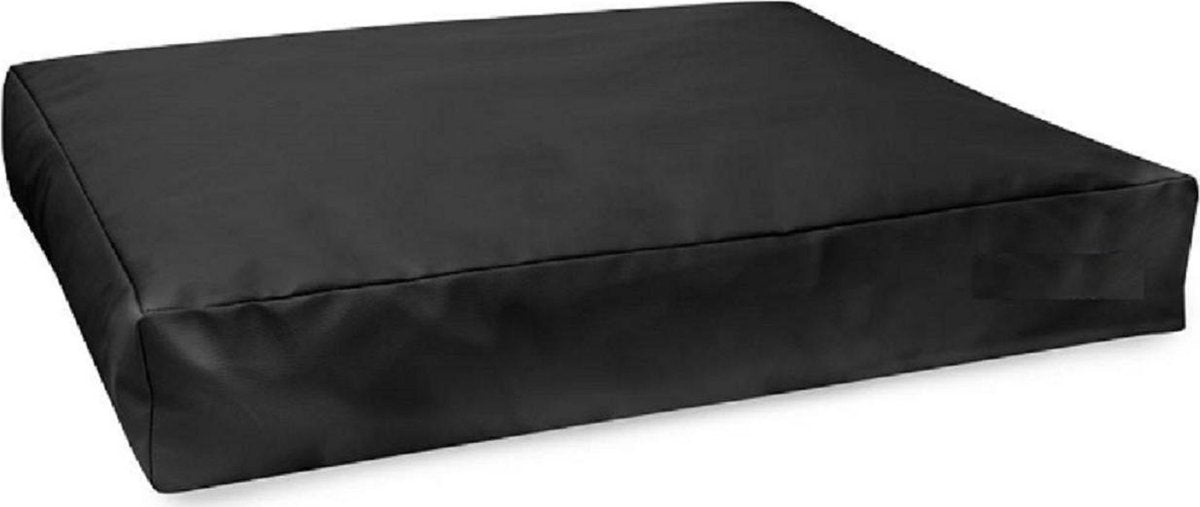 Topmast Comfortbag Hondenkussen Leatherlook Zwart Leer - Zachte vulling 80 x 55 x 15 cm