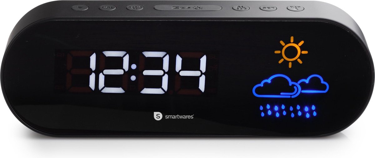 AudioSonic CL-1489 - Wekker radio - Zwart