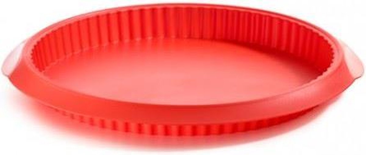 Lekue taart/quichevorm 28cm rood