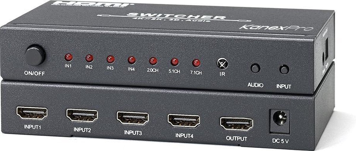 KanexPro SW-HD4X1AUD4K video switch HDMI