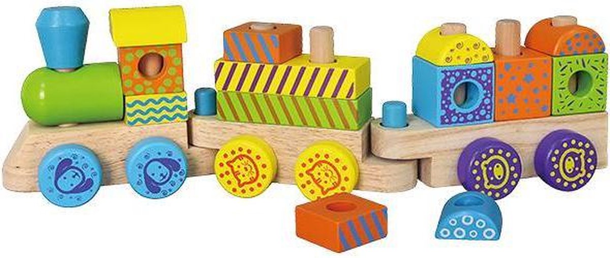 Vigatoys - Bouwtrein - Gekleurd - 3dlg.