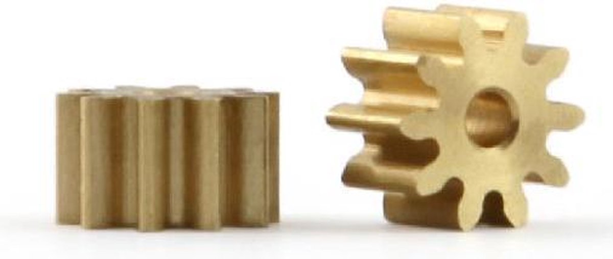 Slot.it - Brass Pinions 10 Teeth ��6mm (2x) In ��1.5mm - SL-PI6010O15 - modelbouwsets