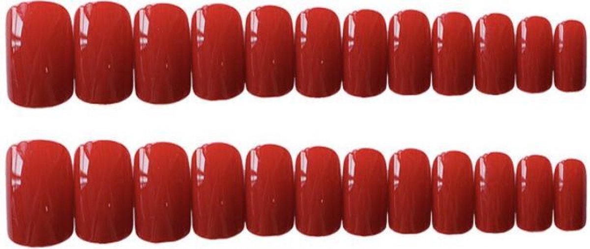 GUAPÀ - Plaknagels Rood + Plakstrips - High Quality - 24 stuks