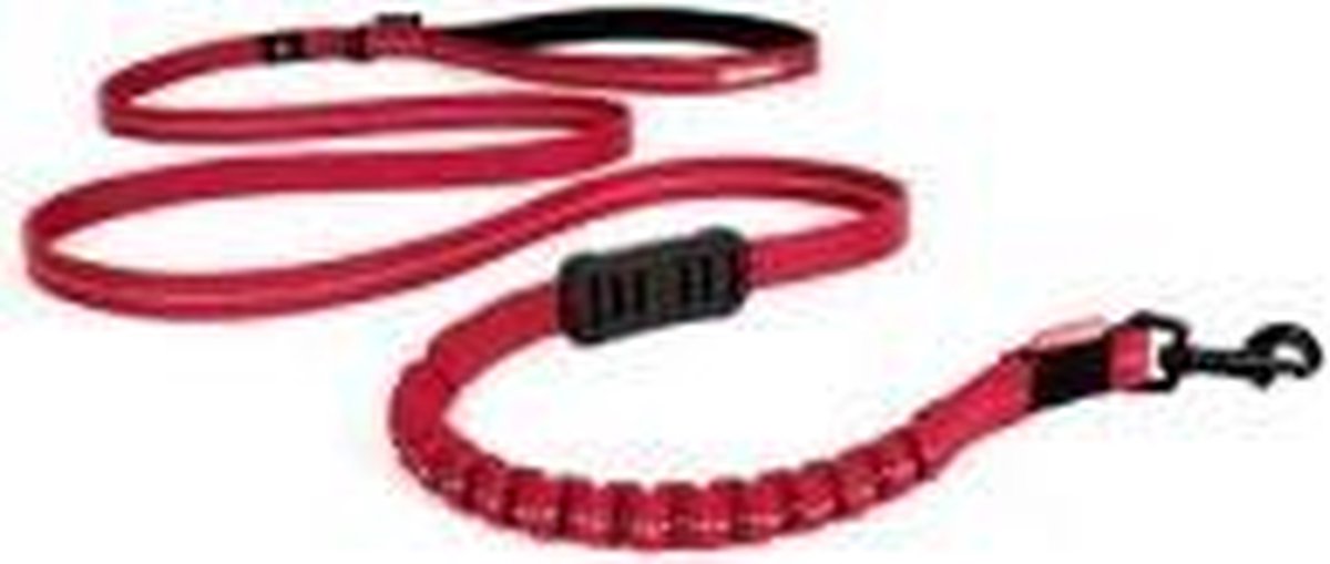 EzyDog Zero Shock LITE hondenlijn - Rood - 180 cm