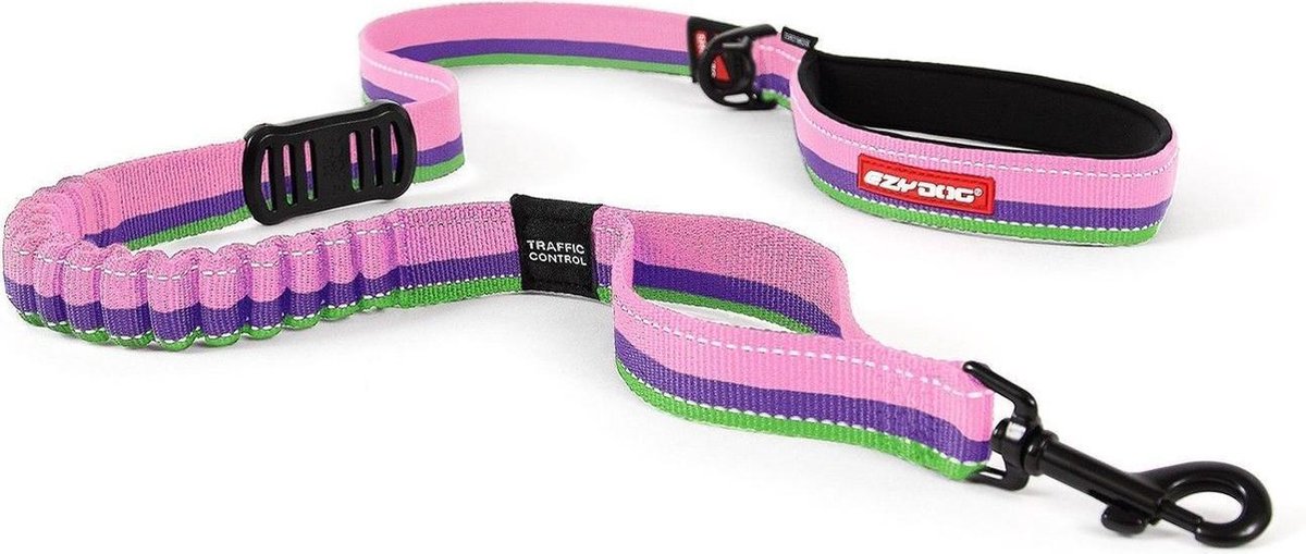 EzyDog Zero Shock - Lange Hondenriem - 120cm - Bubblegum