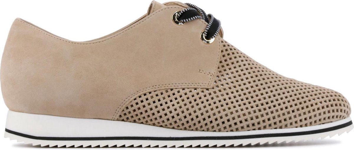 Hassia Vrouwen Suède Veterschoenen / Damesschoenen  301569 - Beige - Maat 38