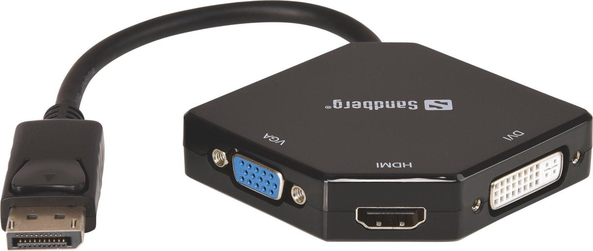 Sandberg Adapter DP>HDMI+DVI+VGA