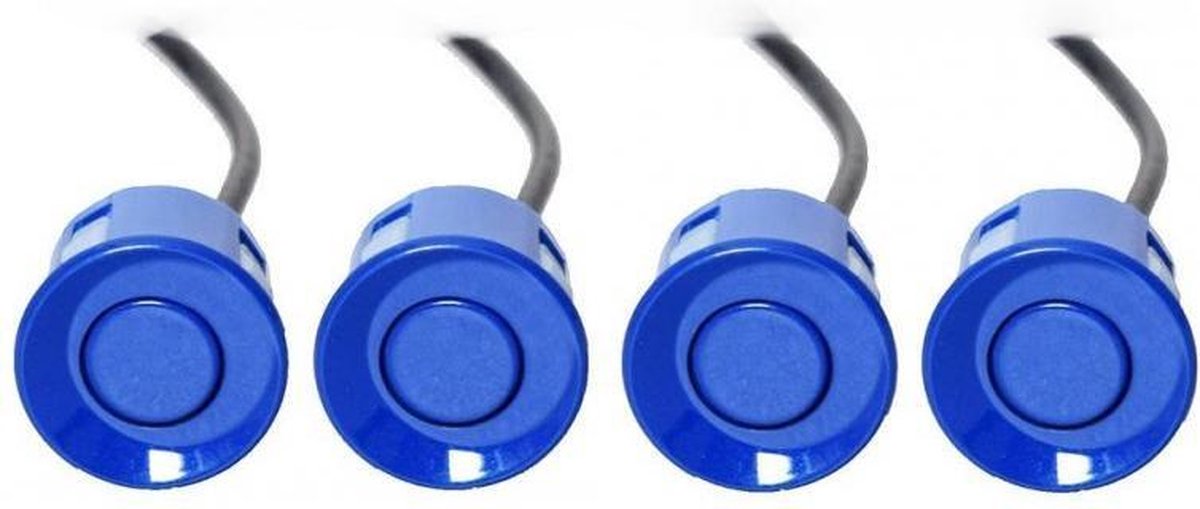 Parkeersensoren set | 4 sensoren | Geluid en Display | Blauw