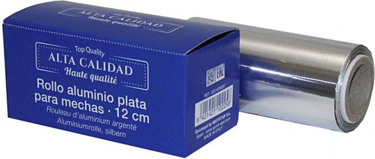 Kappersfolie/Aluminium rol 12cm. 250m/Kapper folie/Aluminiumfolie