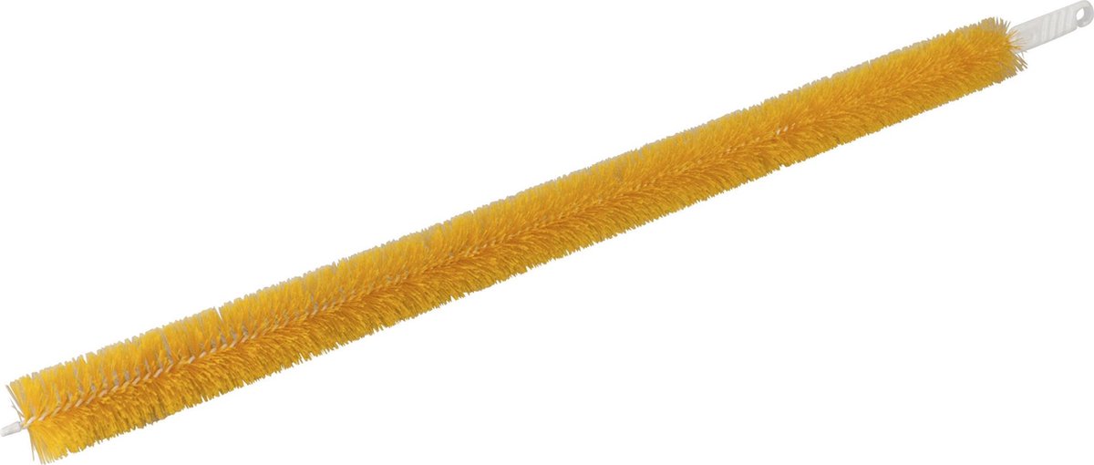 Kunststof radiatorborstel/verwarmingsborstel geel 92 cm - Schoonmaakborstel/rager verwarming