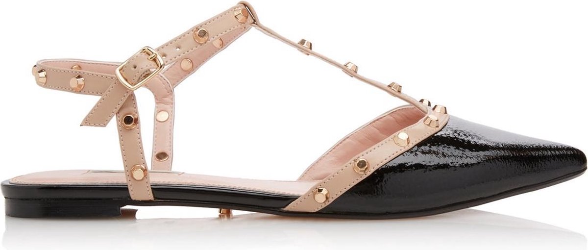 Dune Cayote Black Patent Leather - Maat 36