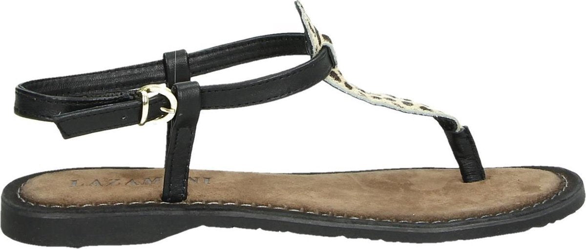 Lazamani dames sandaal - Zwart multi - Maat 40