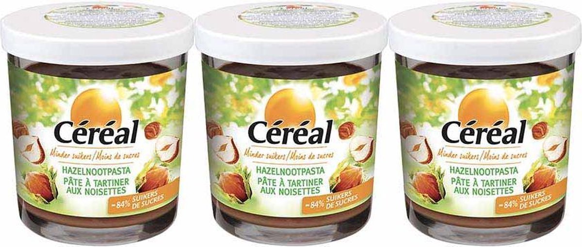 3x Cereal Hazelnootpasta 200 gr