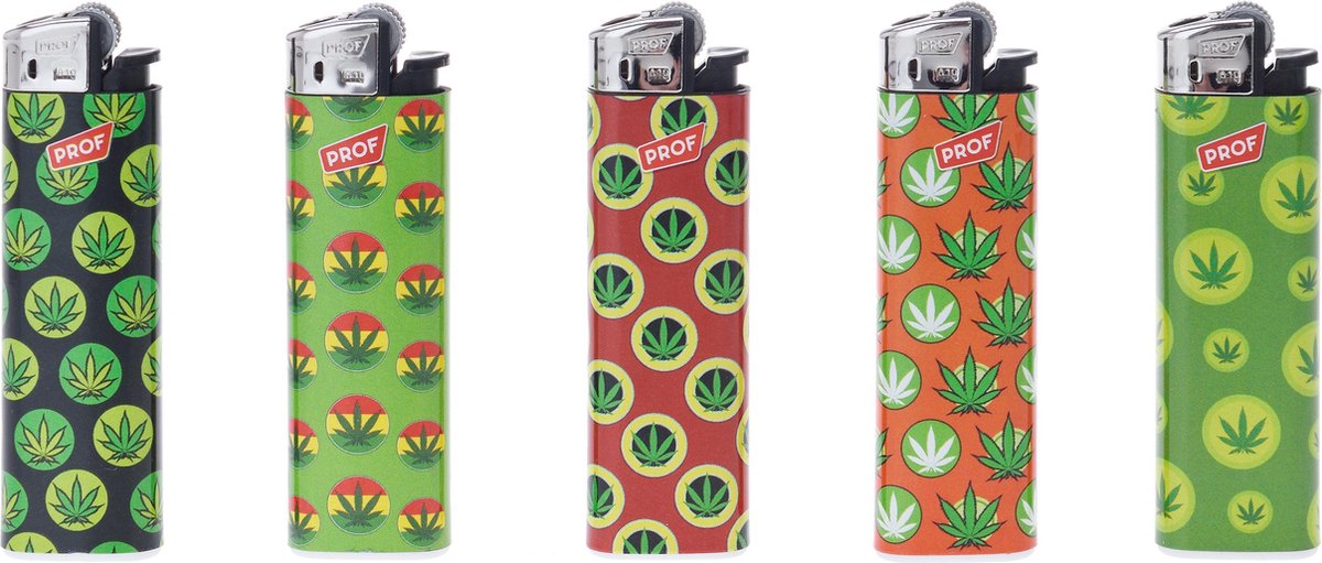 Aanstekers – Flint - Lighters - Prof - 50 stuks – Leaves