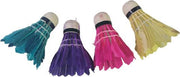 Badminton shuttles - Multicolor - Veren Kunststof - Set van 4