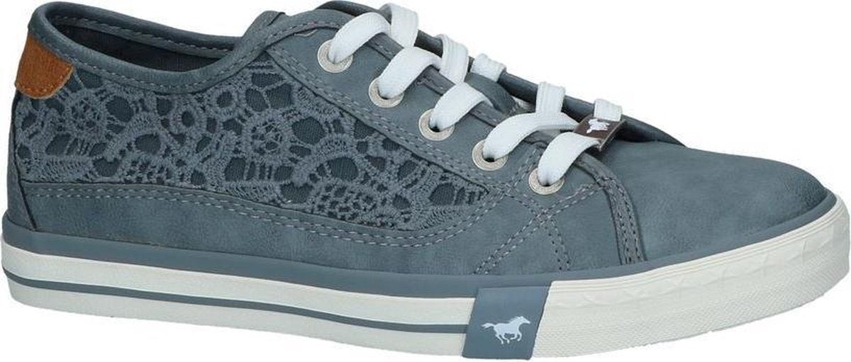 Blauwe Veterschoenen met Kant Mustang