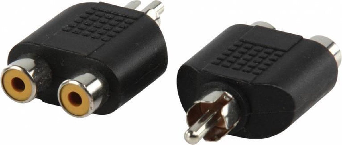 Tulp Adapter RCA Male - 2x Contra RCA Female