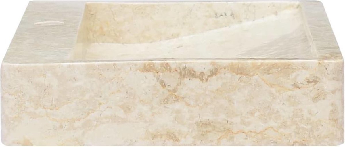 vidaXL Gootsteen 58x39x10 cm marmer crèmekleurig  VDXL_149159