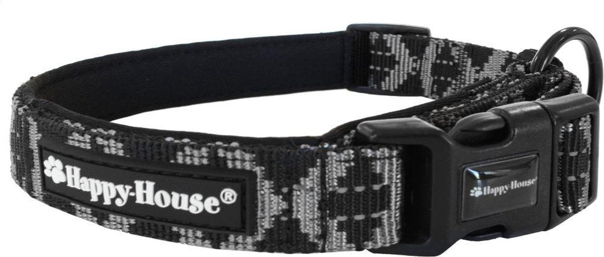 Happy-House Halsband X-Collectie Zwart&Grijs 37x1.5 cm