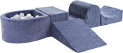 Foam Speelset met ballenbak Donker Blauw incl 100 ballen: Wit
