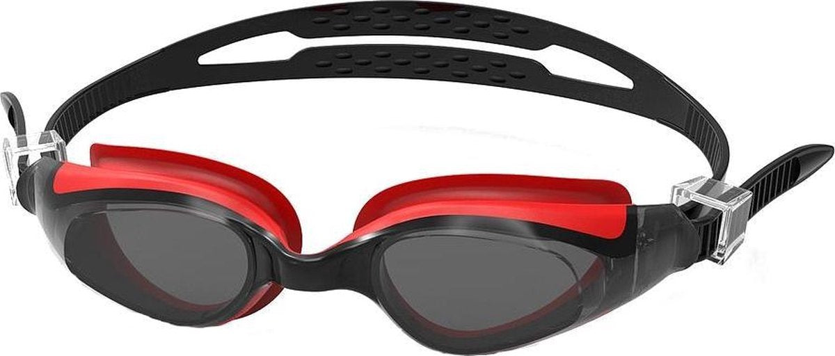 Swimtech Zwembril Quantum Siliconen Zwart/rood One-size