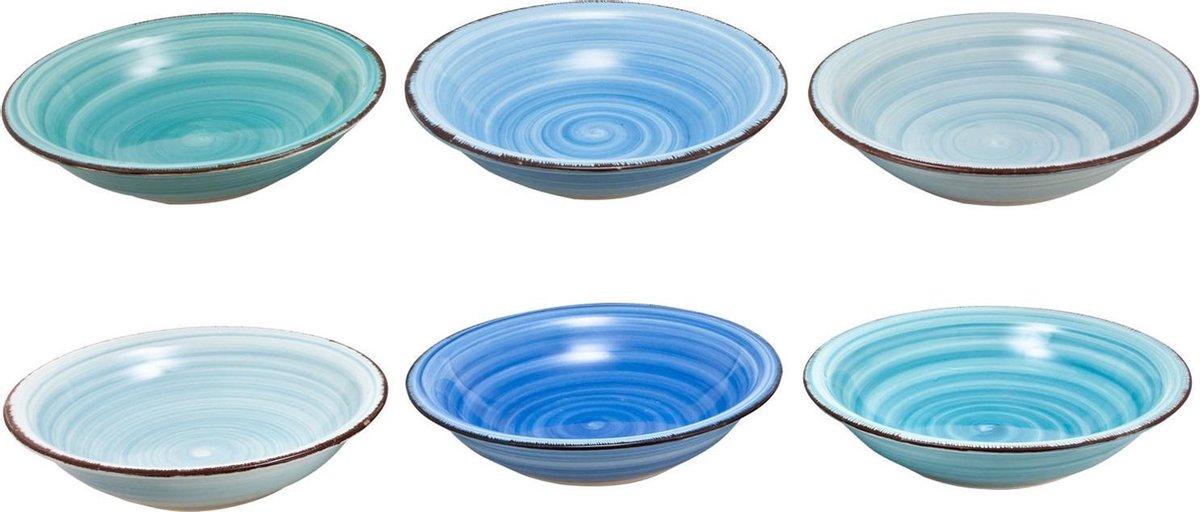Diepbord | Ø21Cm | Blue | Assorti 6 Stuks