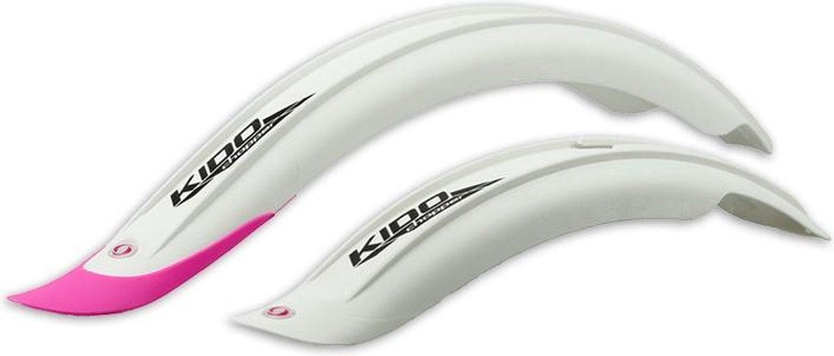 Simpla Spatbordenset Kido Short 16 - 18 Inch Wit/roze