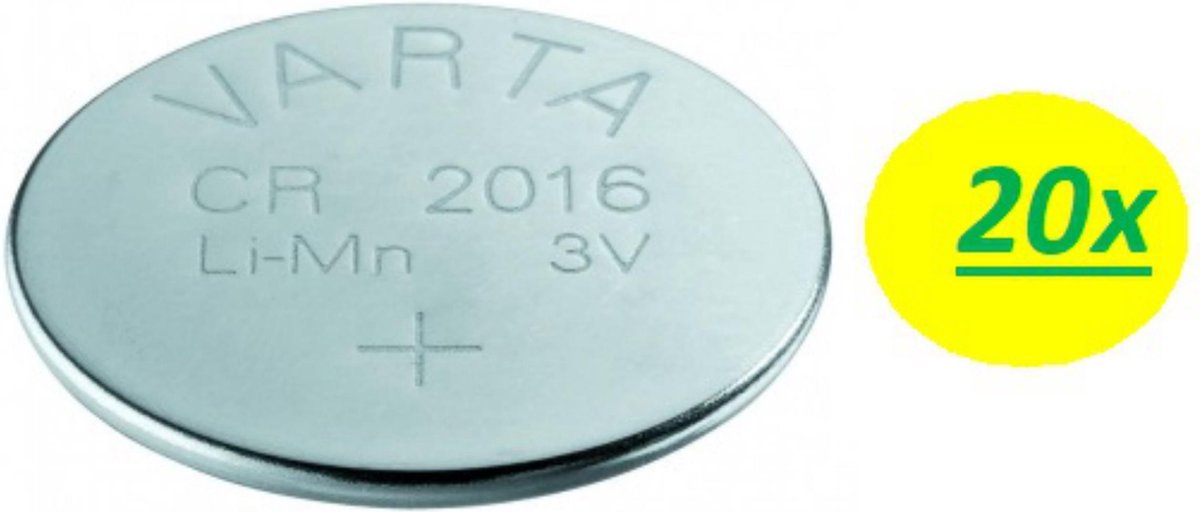 20x Varta Lithium CR2016