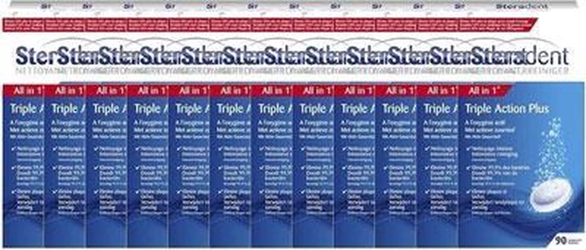 Steradent Triple Action Plus Big Size Voordeelverpakking