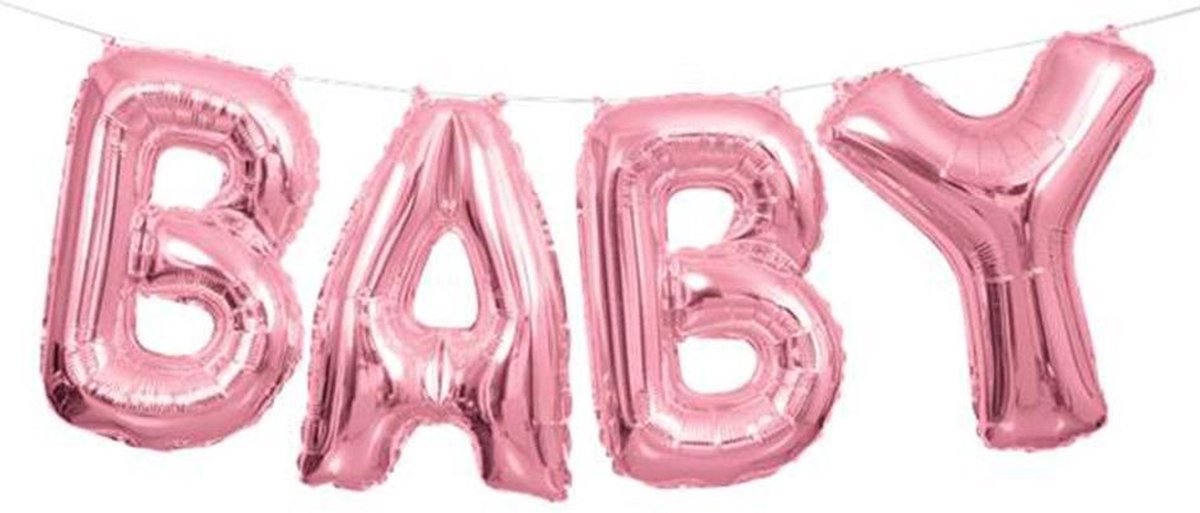 Folieballon ‘Baby’ - Roze