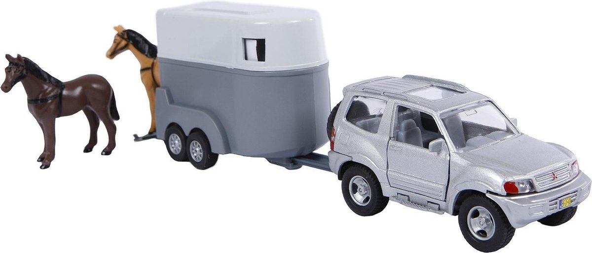 Auto 2-Play terreinwagen met paardentrailer