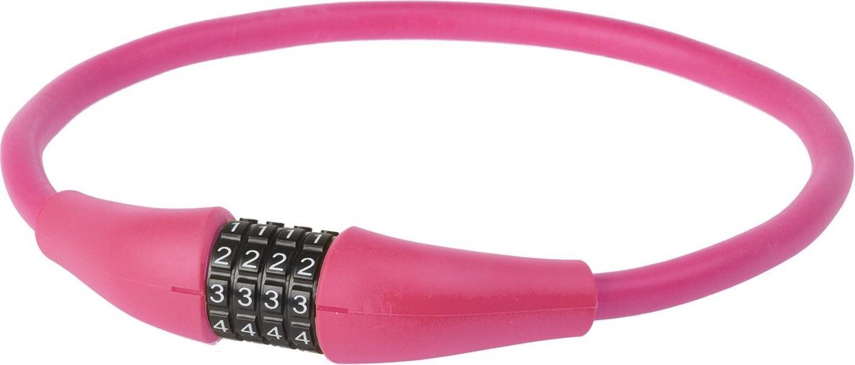 Kabelcijferslot M-Wave Silicon 900*12mm Pink