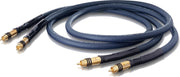 Oehlbach XXL® Series 1 Cinch Audio Aansluitkabel [2x Cinch-stekker - 2x Cinch-stekker] 0.50 m Blauw Vergulde steekcontacten