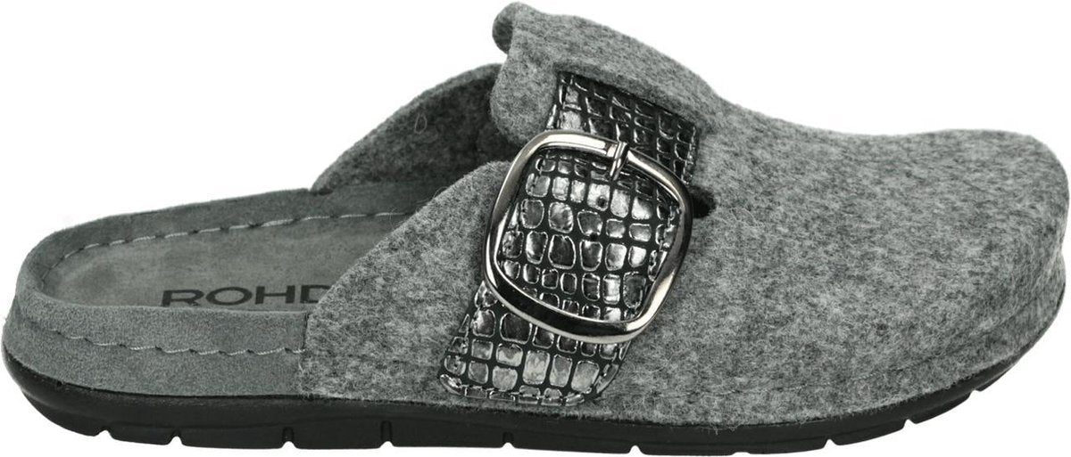 Rohde 6190 - Volwassenen Dames pantoffels - Kleur: Grijs - Maat: 42