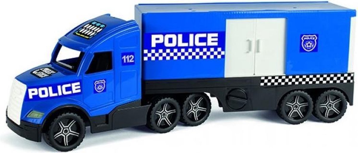 Wader Politievoertuig Magic Truck 79 Cm Blauw/zwart