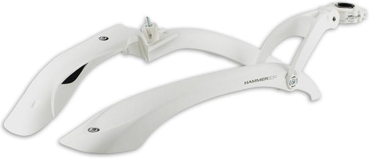 Simpla Spatbordenset Hammer Pro 24 - 29 Inch Wit/zwart