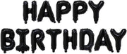 Happy Birthday Folie ballon Zwart Slinger Feestversiering Decoratie