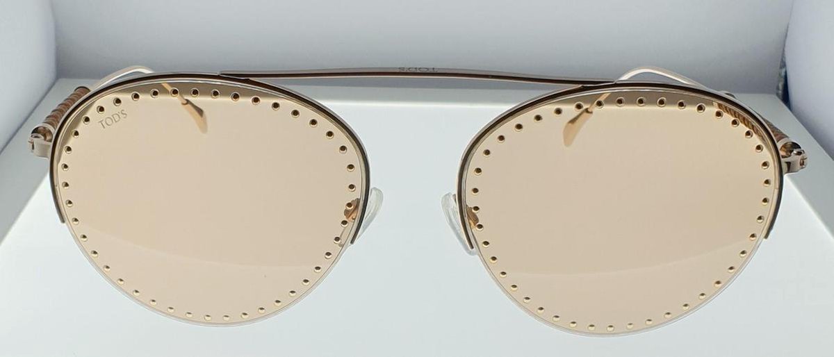 Tods-zonnebril-Roségoud-Bruin-60 mm