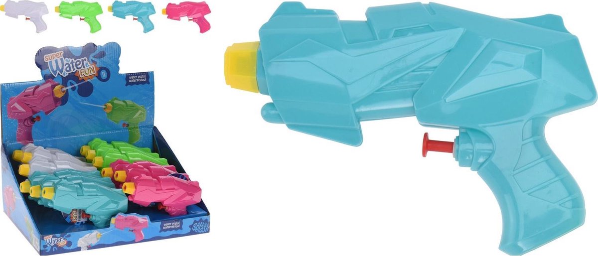 5x Mini waterpistolen/waterpistool wit van 15 cm kinderspeelgoed - waterspeelgoed van kunststof - kleine waterpistolen
