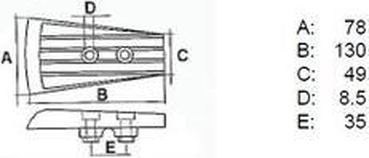 Volvo Anode Upper Gearcase Cover Aluminium (CM3883728A)