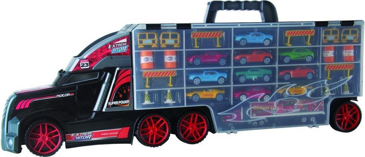 Wheellious Blue Vrachtwagen Met 11 Die-Casts