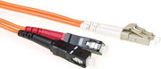 ACT 2 meter LSZH Multimode 62.5/125 OM1 glasvezel patchkabel duplex met LC en SC connectoren RL8002