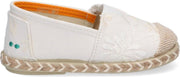 Bunnies JR 220053-300 Meisjes Espadrilles - Wit - Canvas - Geen Sluiting