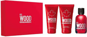 Dsquared² Red Wood Giftset - 50 ml eau de toilette spray + 50 ml showergel + 50 ml bodylotion - cadeauset voor dames
