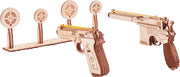 Wood Trick Set van Wapens met Schietdoelen - Houten Modelbouw