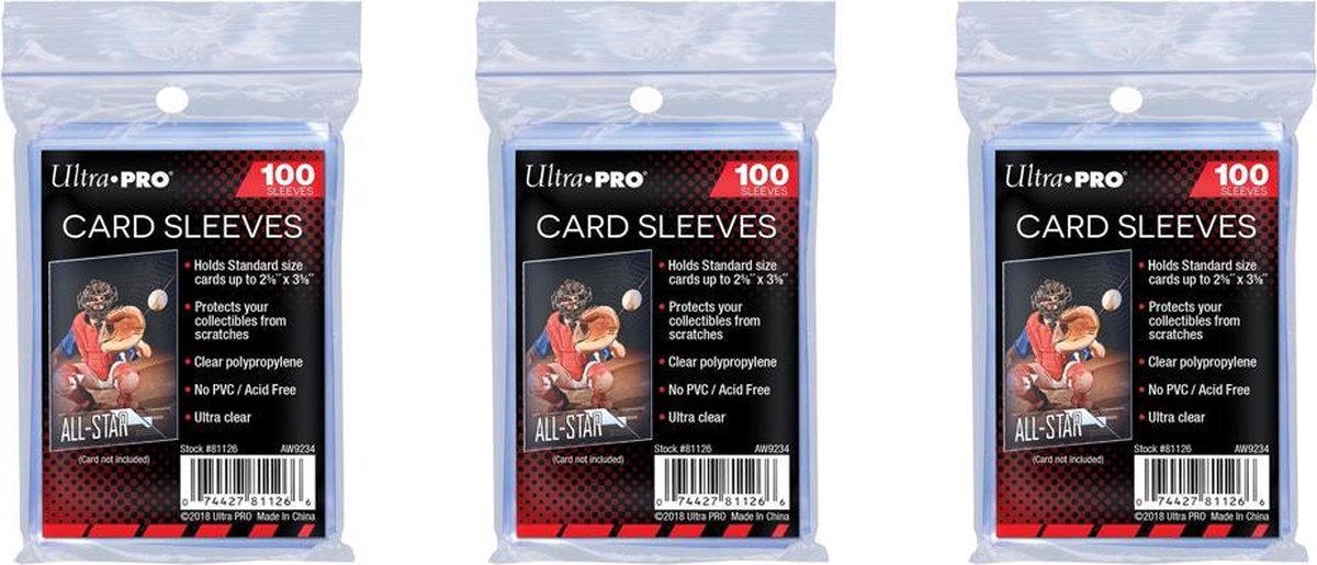 TCG Sleeves-Blanco Clear-Store Safe Ultra Pro (Standard Size) - 300 stuks - Pokémon sleeves - Penny sleeves - Pokémon kaarten