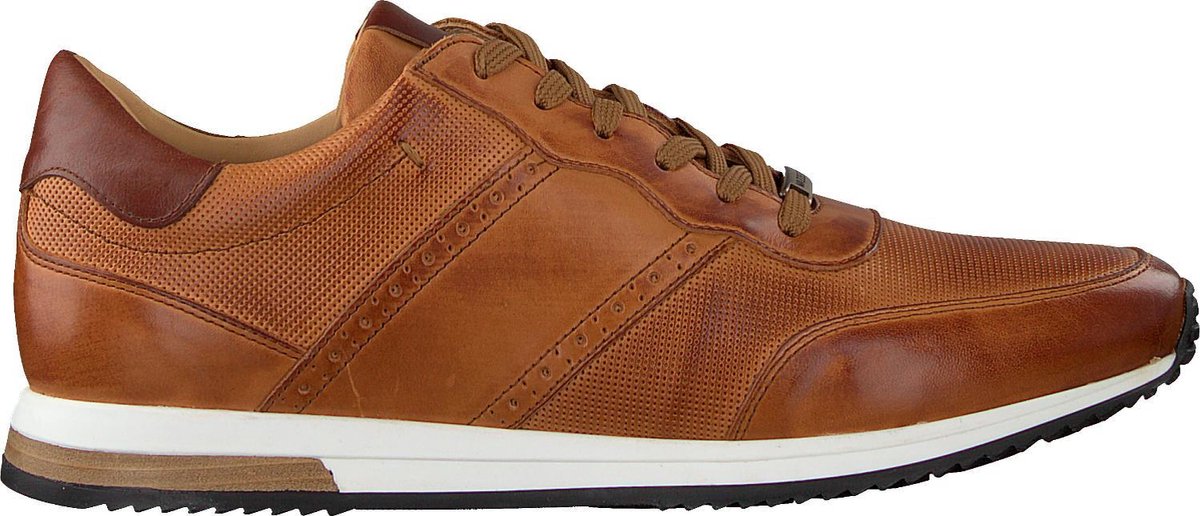 Mazzeltov 20-9928 Lage sneakers - Leren Sneaker - Heren - Cognac - Maat 44