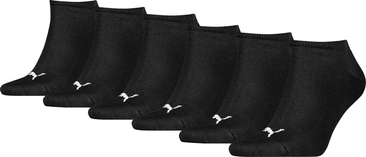 Puma Sneaker Plain (6-Pack) Sokken (regular) - Maat 47-49 - Unisex - zwart/wit