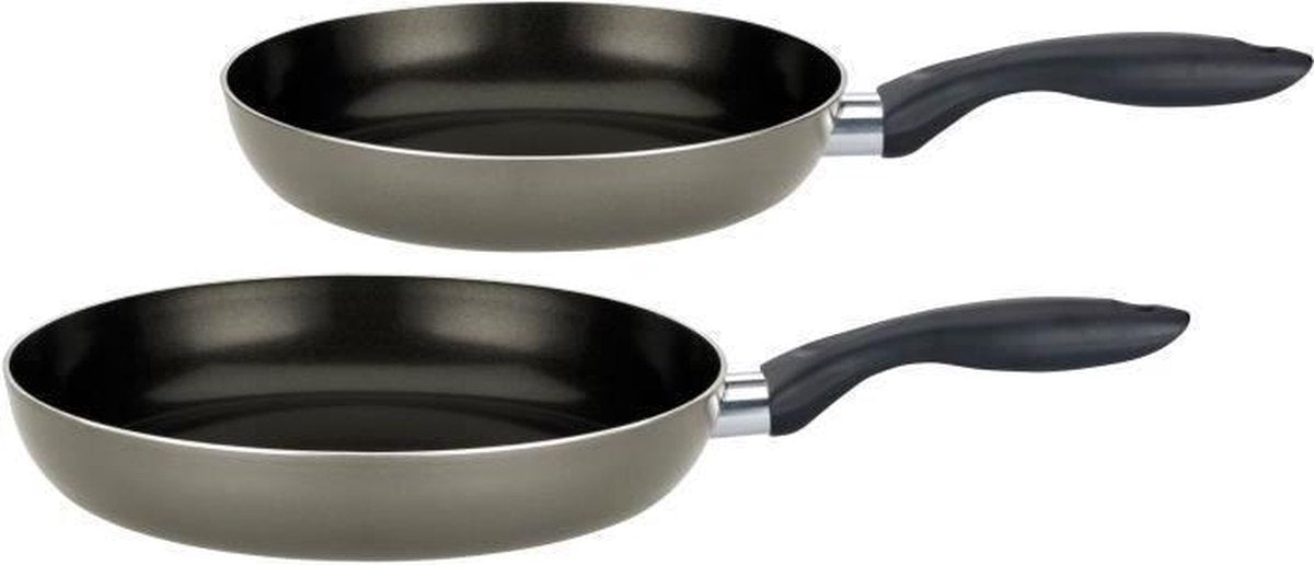 GSW 409414 2-delige Bratfit - 24 en 28 cm - Antiaanbaklaag - Alle niet-inductiebranders